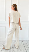 Weekend Ease Lounge Pant Set-170 Bottoms-Blu Pepper-Coastal Bloom Boutique, find the trendiest versions of the popular styles and looks Located in Indialantic, FL