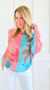 Tropic Pop Italian St Tropez Sweater-140 Sweaters-SORPRESA-Coastal Bloom Boutique, find the trendiest versions of the popular styles and looks Located in Indialantic, FL