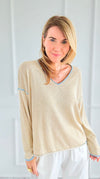 Vibrant Edge Italian Pullover- Sky Blue-110 Long Sleeve Tops-LY PARIS-Coastal Bloom Boutique, find the trendiest versions of the popular styles and looks Located in Indialantic, FL