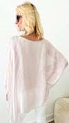 Flowy Wings Italian Top - Blush-130 Long Sleeve Tops-Yolly-Coastal Bloom Boutique, find the trendiest versions of the popular styles and looks Located in Indialantic, FL