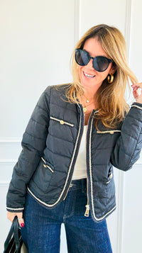 Braided Bliss Jacket-Black-160 Jackets-V SKY-Coastal Bloom Boutique, find the trendiest versions of the popular styles and looks Located in Indialantic, FL