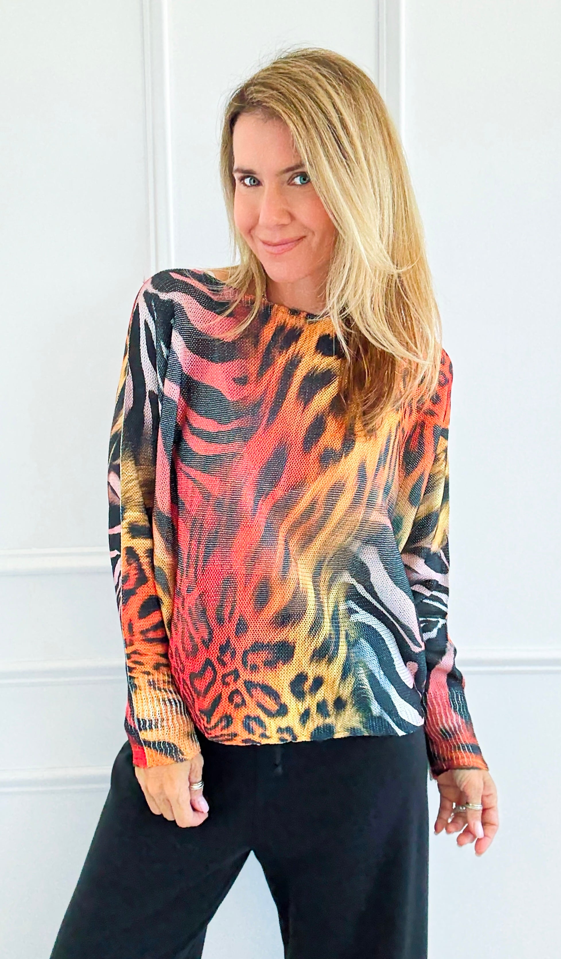 Untamed Allure Italian St Tropez Sweater-140 Sweaters-SORPRESA-Coastal Bloom Boutique, find the trendiest versions of the popular styles and looks Located in Indialantic, FL