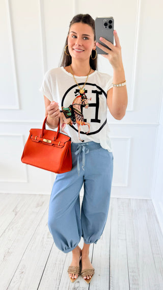 The Hunt Italian Graphic Aria Top