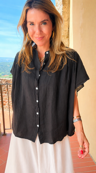 Sweet Simplicity Italian Top- Black