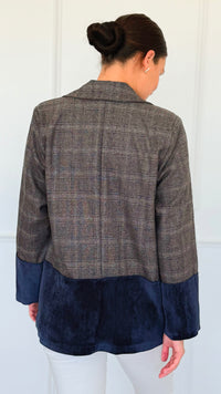 Dual Structured Italian Blazer-160 Jackets-AZUL MONACO-Coastal Bloom Boutique, find the trendiest versions of the popular styles and looks Located in Indialantic, FL