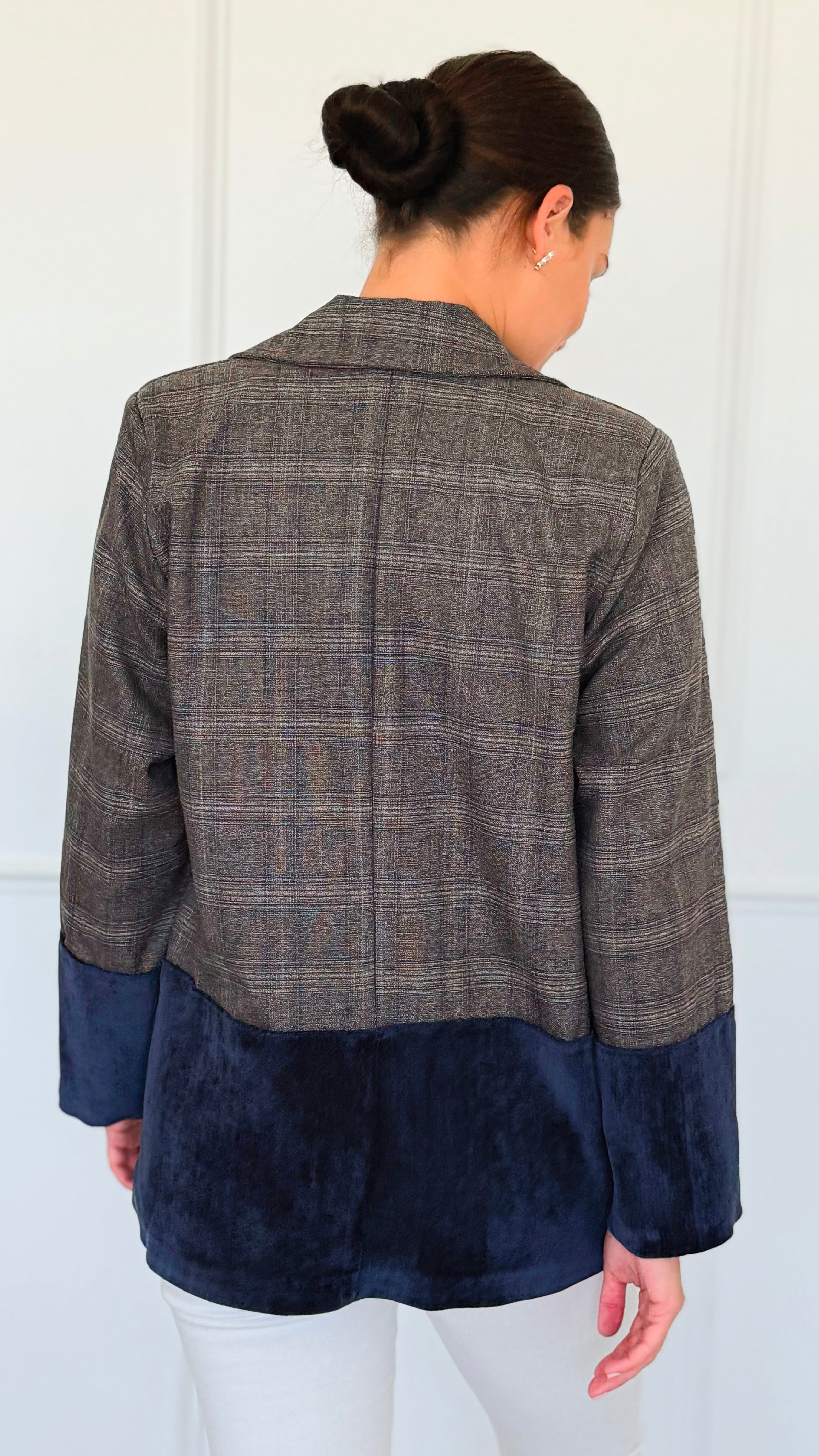Dual Structured Italian Blazer-160 Jackets-AZUL MONACO-Coastal Bloom Boutique, find the trendiest versions of the popular styles and looks Located in Indialantic, FL