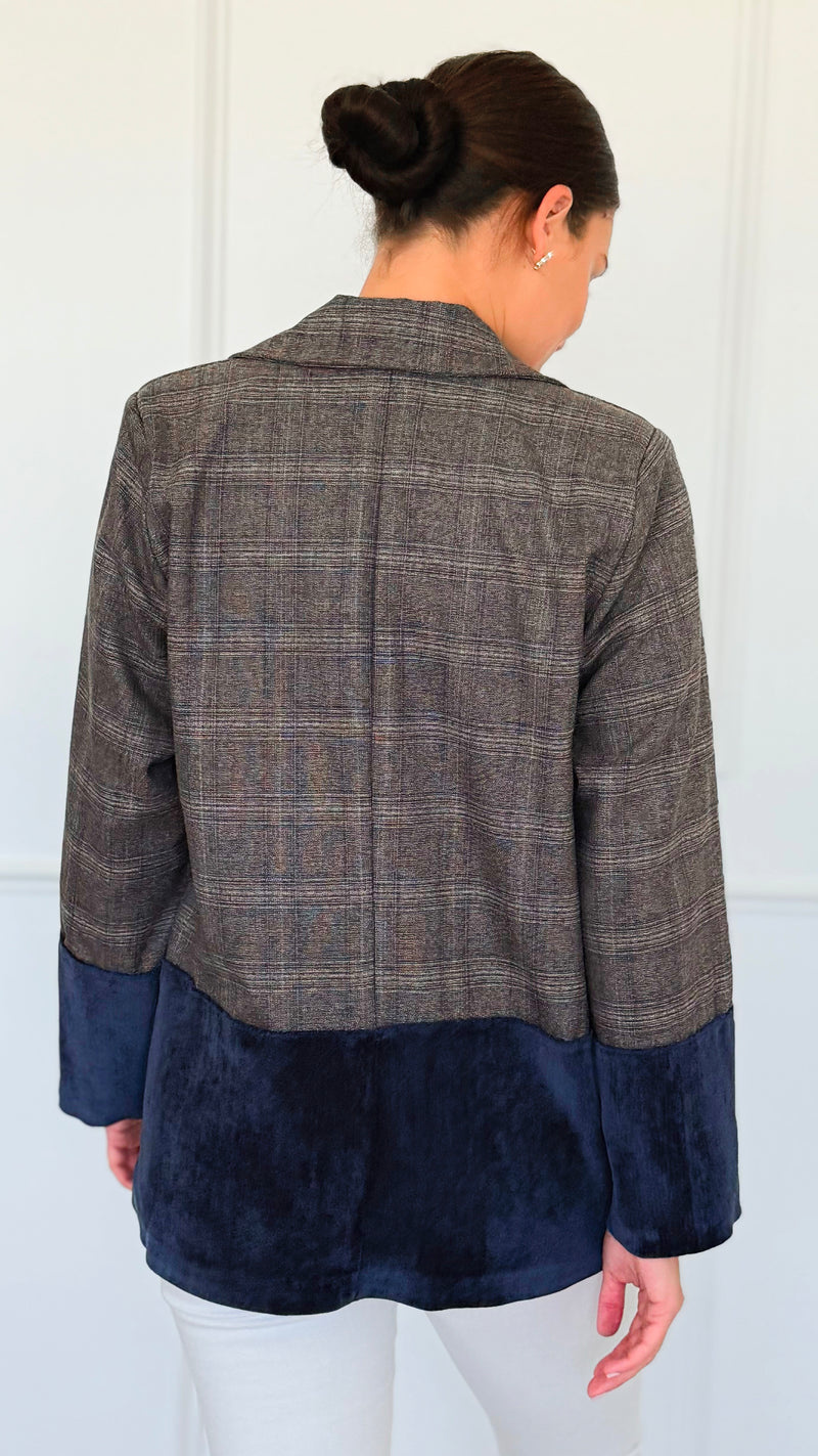 Dual Structured Italian Blazer-160 Jackets-AZUL MONACO-Coastal Bloom Boutique, find the trendiest versions of the popular styles and looks Located in Indialantic, FL