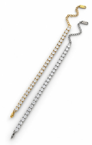 Stainless Steel Eternity Lobster Clasp Bracelet