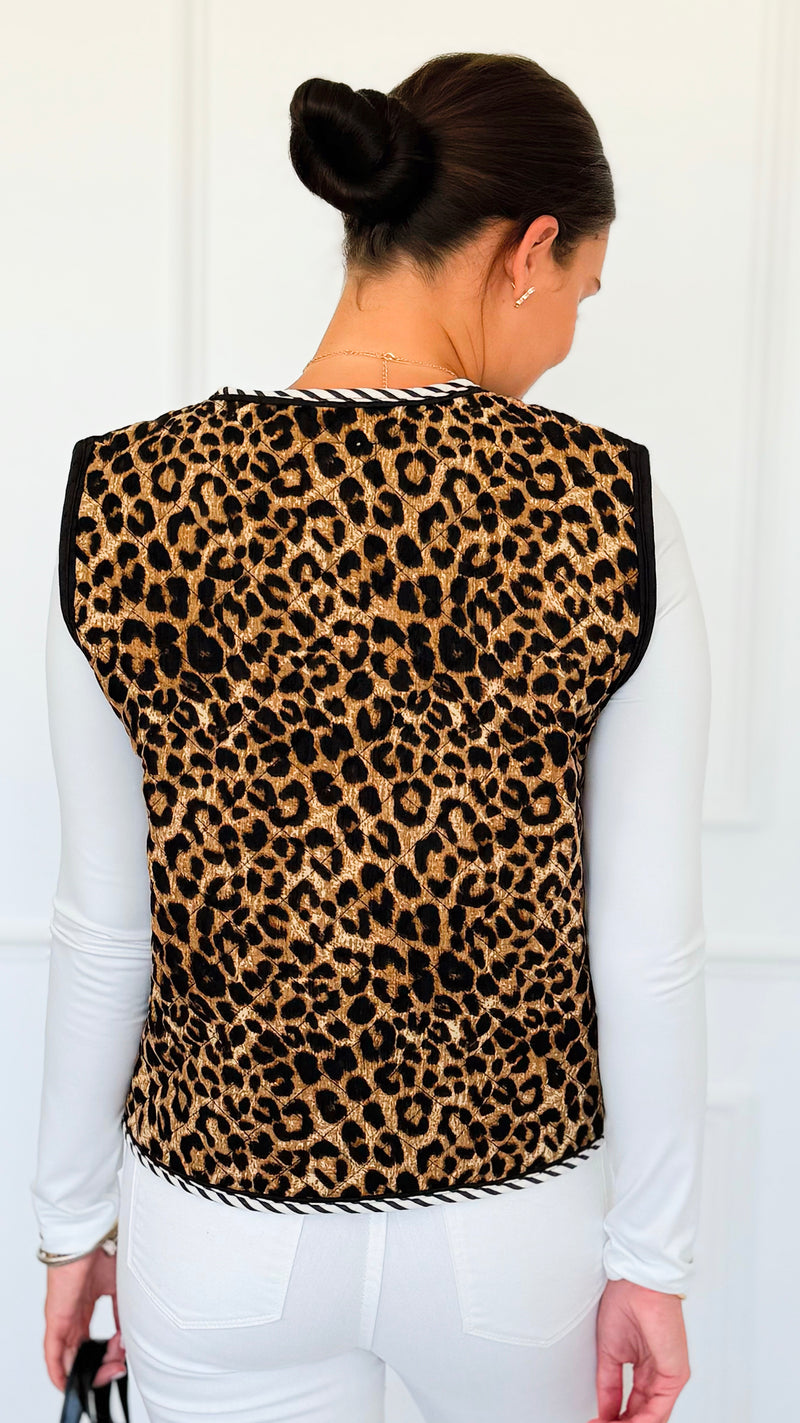 Wild Harmony Tie Front Vest-150 Cardigans/Layers-Umgee-Coastal Bloom Boutique, find the trendiest versions of the popular styles and looks Located in Indialantic, FL