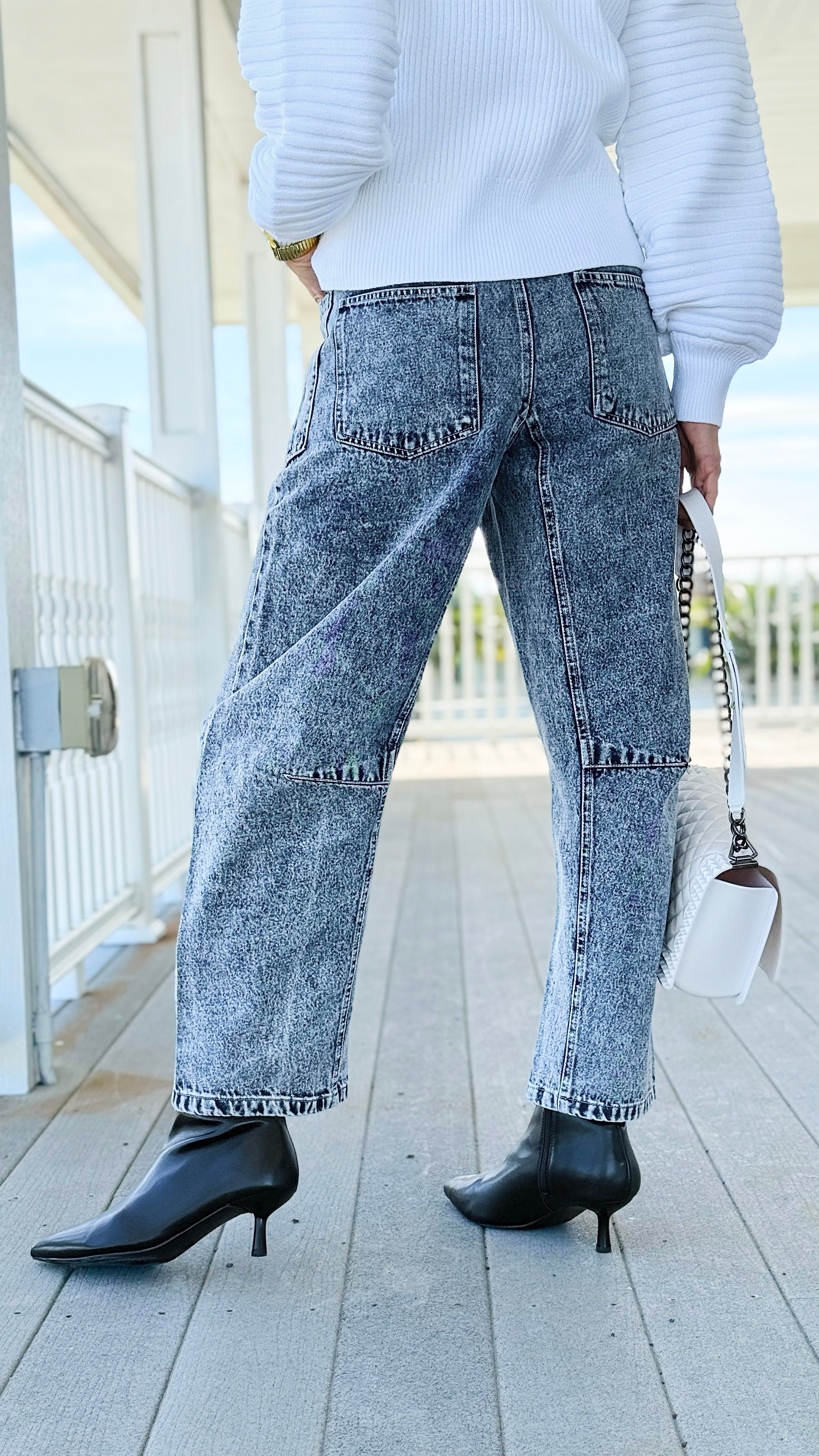 Dreamscape Drawstring Wide Leg Pants-190 Denim-LovLov-Coastal Bloom Boutique, find the trendiest versions of the popular styles and looks Located in Indialantic, FL