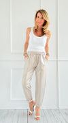 Luxe Layer Italian Jogger- Silver-180 Joggers-SEÑORITA C-Coastal Bloom Boutique, find the trendiest versions of the popular styles and looks Located in Indialantic, FL