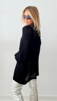 August Italian Cardigan - Black-150 Cardigans/Layers-Germany-Coastal Bloom Boutique, find the trendiest versions of the popular styles and looks Located in Indialantic, FL
