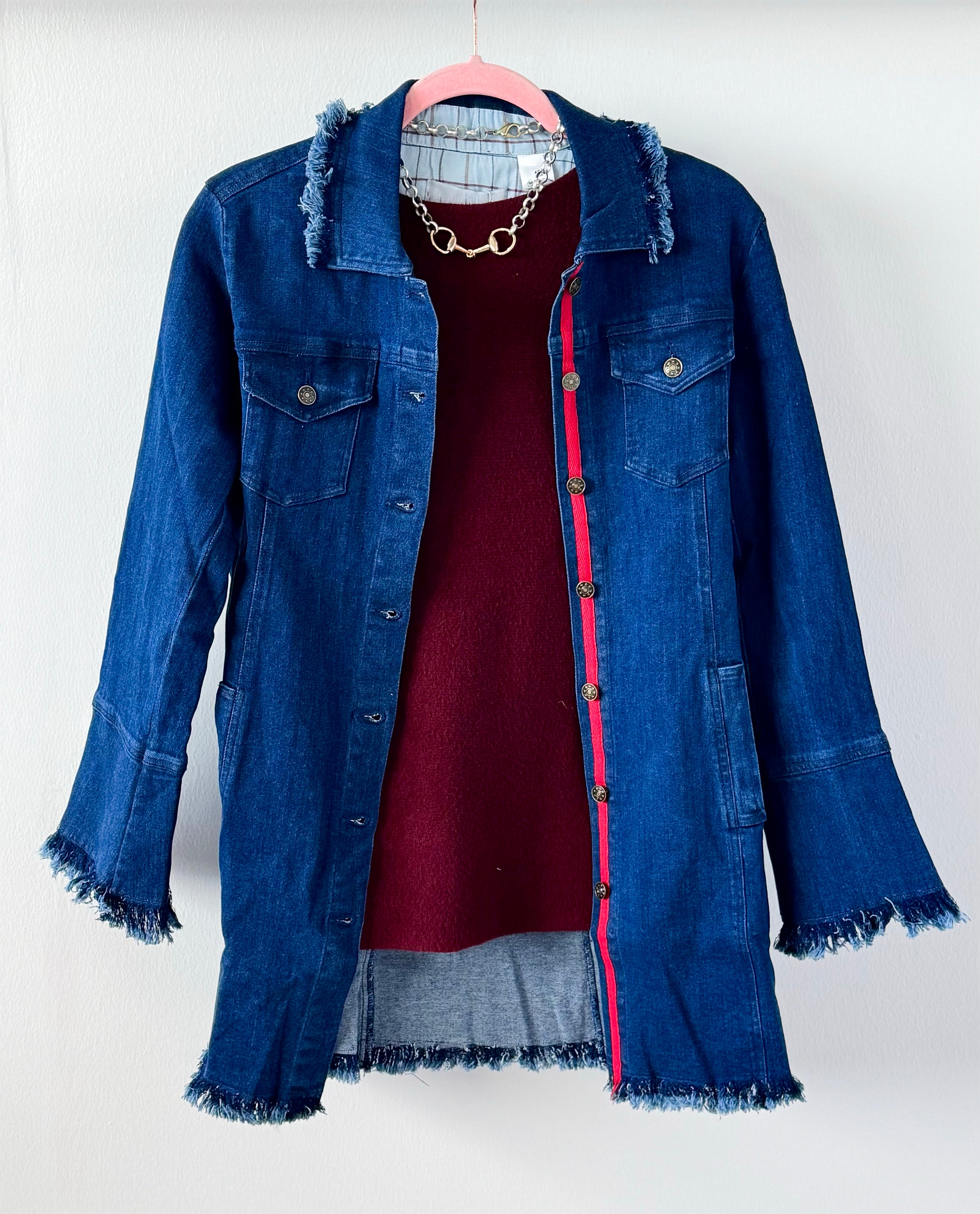 Edge of Cool Denim Jacket-160 Jackets-DIZZY-LIZZIE-Coastal Bloom Boutique, find the trendiest versions of the popular styles and looks Located in Indialantic, FL