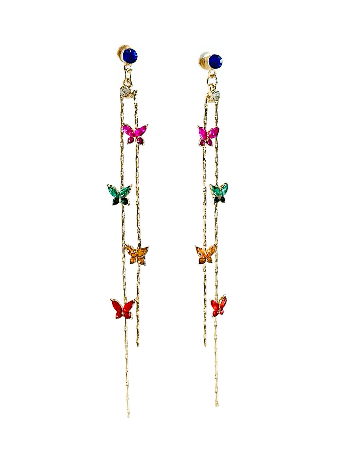 Whimsical Butterfly Drop Earrings-230 Jewelry-GS JEWELRY-Coastal Bloom Boutique, find the trendiest versions of the popular styles and looks Located in Indialantic, FL