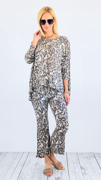 Wildly Leopard Lounge Pants-170 Bottoms-mystree-Coastal Bloom Boutique, find the trendiest versions of the popular styles and looks Located in Indialantic, FL