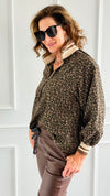 Wild Side Quarter-Zip Top-130 Long Sleeve Tops-ENTRO-Coastal Bloom Boutique, find the trendiest versions of the popular styles and looks Located in Indialantic, FL