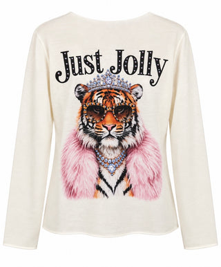 Queen of Jolly Lurex Trim Italian Top