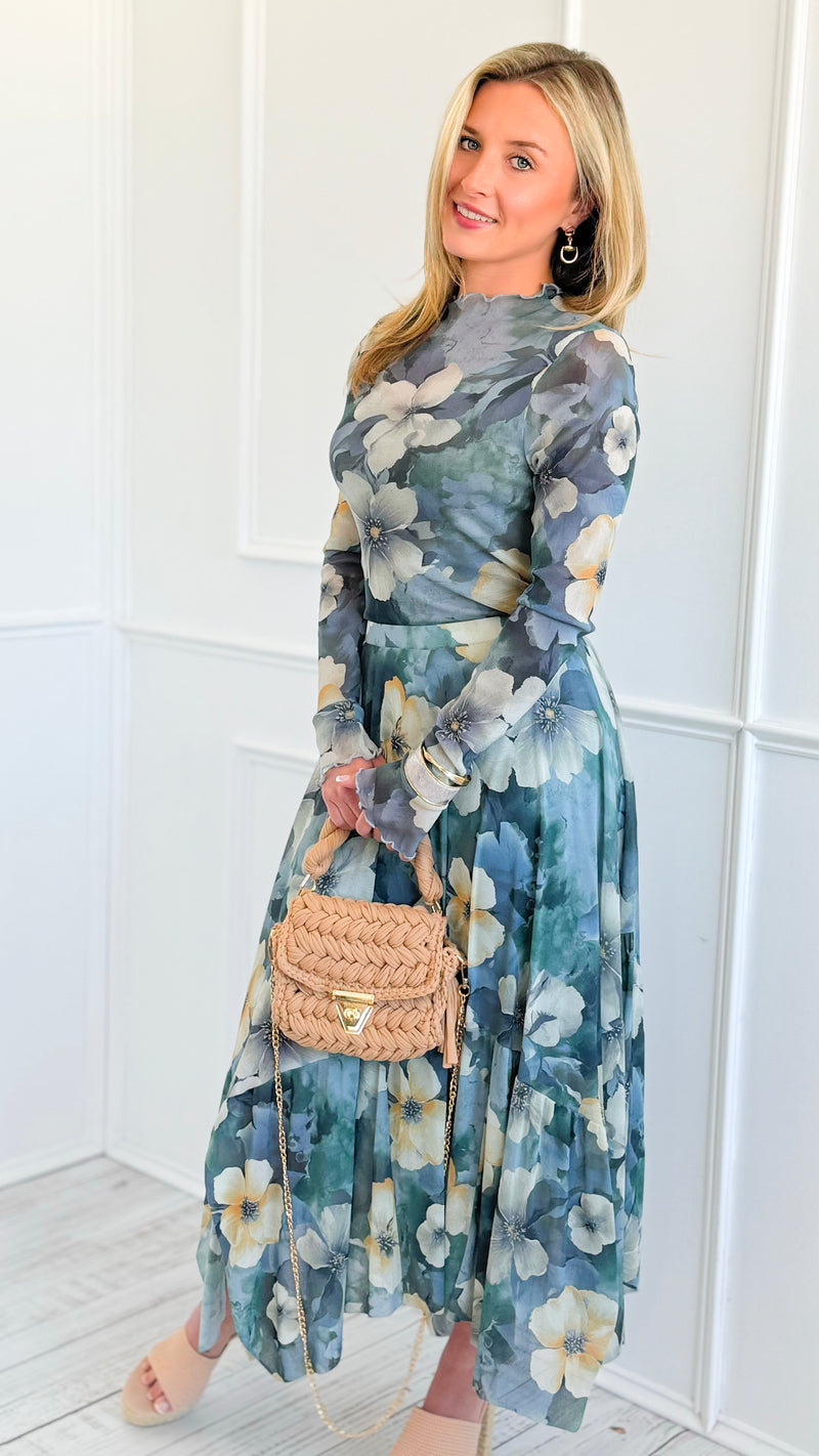 Romantic Garden Mesh Top-Cloud Grey-110 Long Sleeve Tops-EASEL-Coastal Bloom Boutique, find the trendiest versions of the popular styles and looks Located in Indialantic, FL