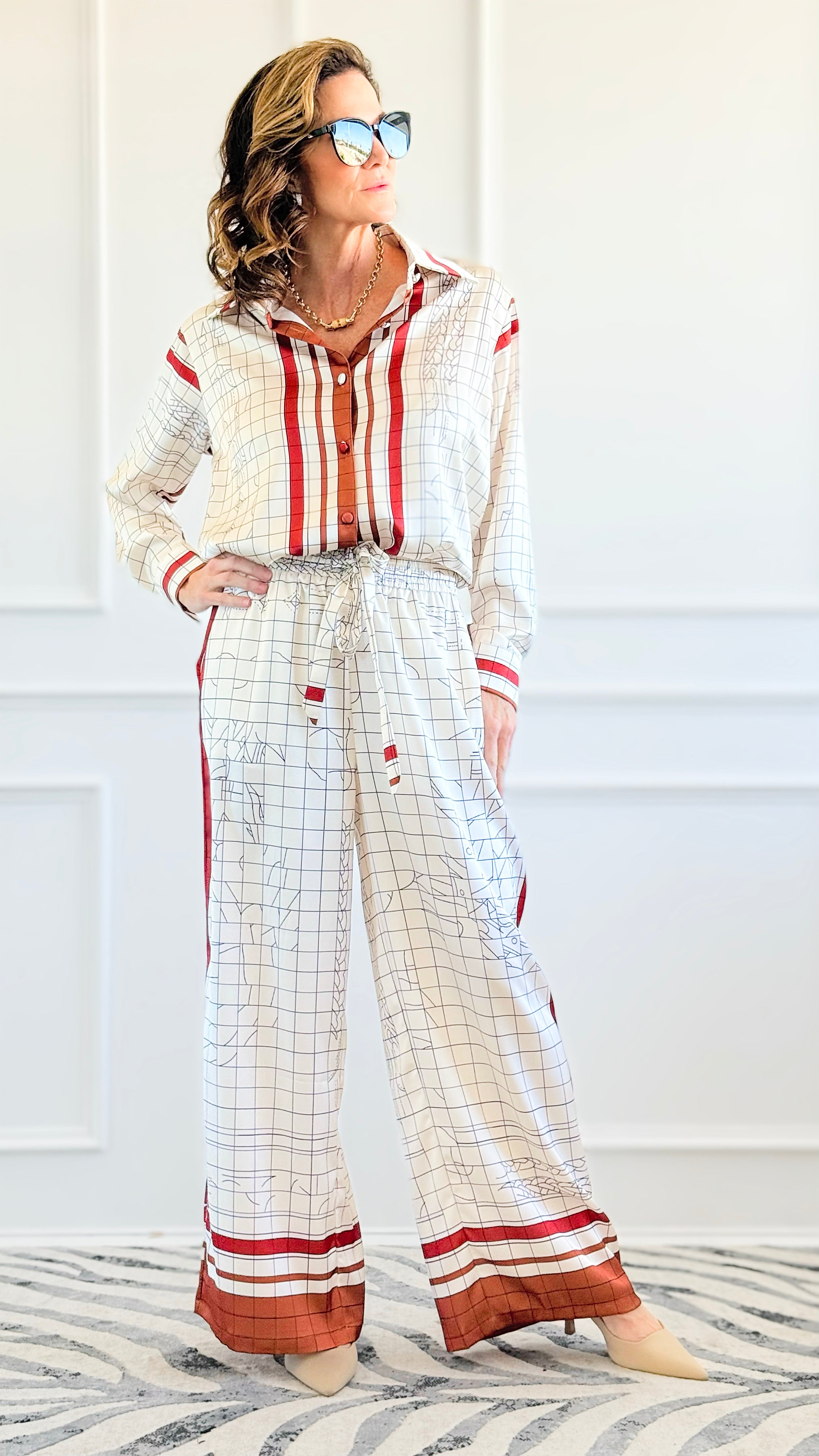 Timeless Lines Lounge Ensemble Set-210 Loungewear/sets-LA ROS-Coastal Bloom Boutique, find the trendiest versions of the popular styles and looks Located in Indialantic, FL