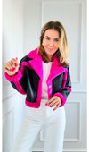 Fur Lining Cropped Jacket-160 Jackets-Coalition LA-Coastal Bloom Boutique, find the trendiest versions of the popular styles and looks Located in Indialantic, FL