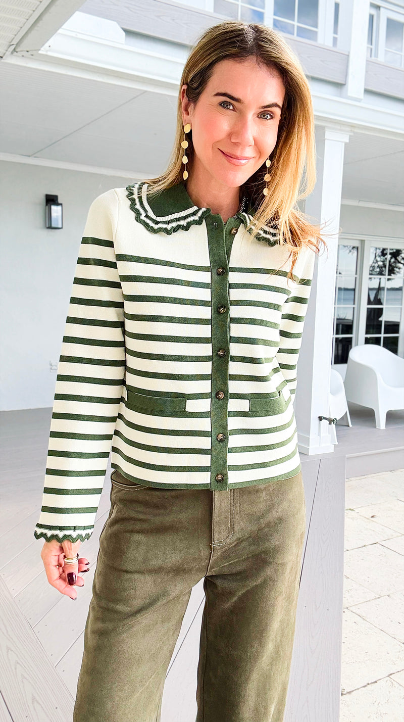 Presley Stripe Cardigan-140 Sweaters-rivir-Coastal Bloom Boutique, find the trendiest versions of the popular styles and looks Located in Indialantic, FL