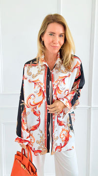 Baroque Dreams Italian Blouse-110 Long Sleeve Tops-SORPRESA-Coastal Bloom Boutique, find the trendiest versions of the popular styles and looks Located in Indialantic, FL