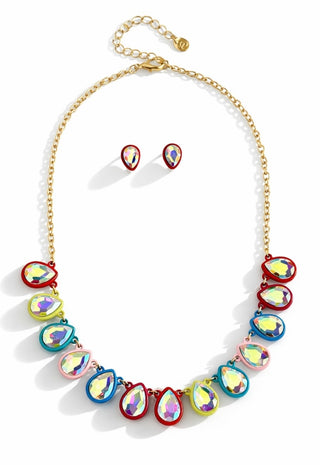 Iridescent Dream Statement Necklace Set