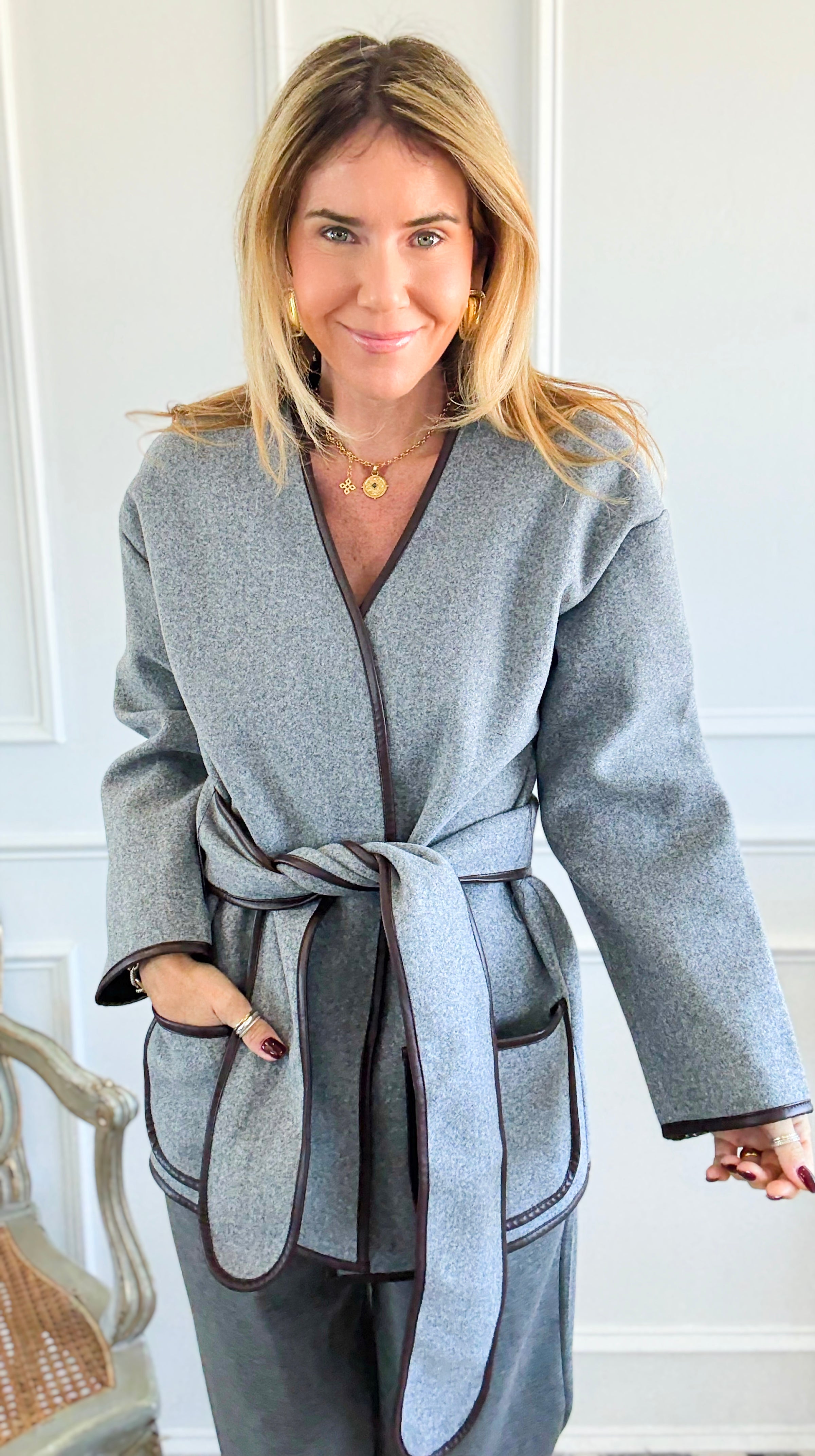 Soho Stroll Heather Belted Coat