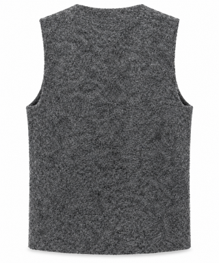 Imperial Detail knit Vest- Grey