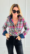 PRE ORDER Cape Cod Flannel Top-110 Long Sleeve Tops-Dizzy Lizzie-Coastal Bloom Boutique, find the trendiest versions of the popular styles and looks Located in Indialantic, FL