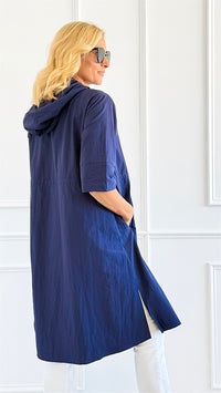 Solid Hooded Windbreaker Coat-160 Jackets-Jodifl-Coastal Bloom Boutique, find the trendiest versions of the popular styles and looks Located in Indialantic, FL