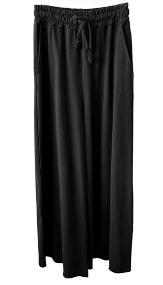 Relaxed Flare-Leg Italian Pant- Black-100 Pants-AZUL MONACO-Coastal Bloom Boutique, find the trendiest versions of the popular styles and looks Located in Indialantic, FL