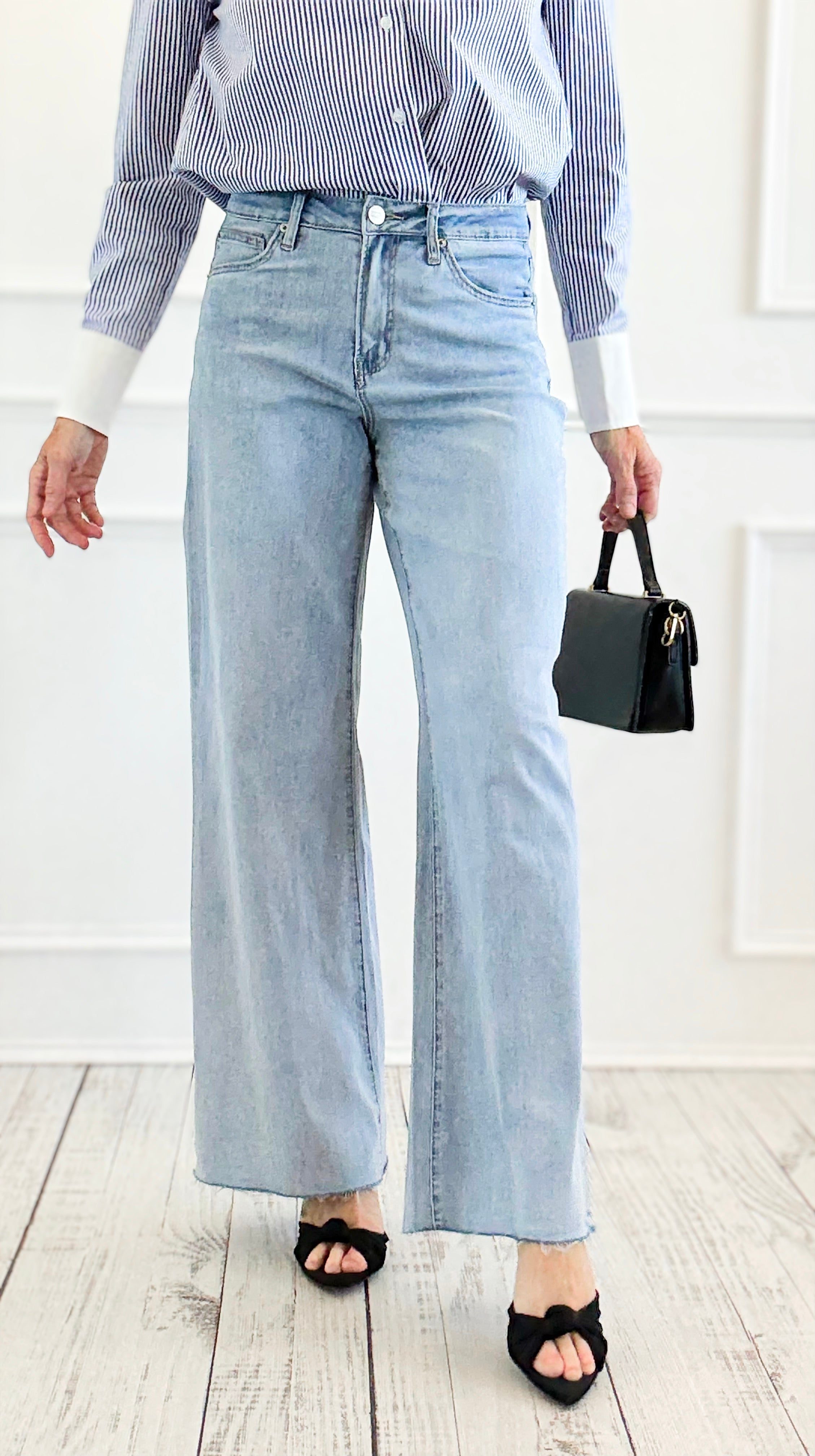 Coastal Air Raw Hem Pants-100 Pants-Mica Denim-Coastal Bloom Boutique, find the trendiest versions of the popular styles and looks Located in Indialantic, FL