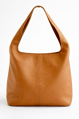 Italian Leather Hobo Bag- Camel