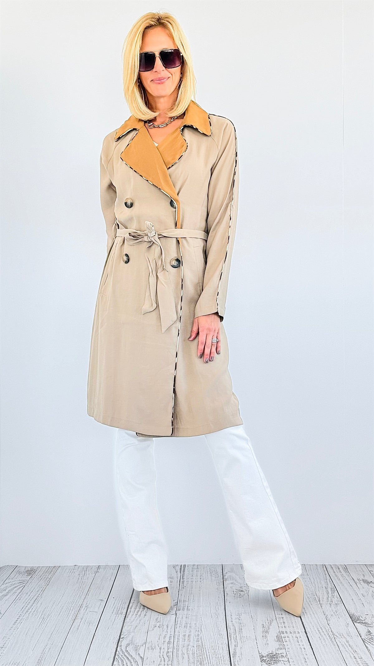 The Chic Double-Take Trench-160 Jackets-mystree-Coastal Bloom Boutique, find the trendiest versions of the popular styles and looks Located in Indialantic, FL