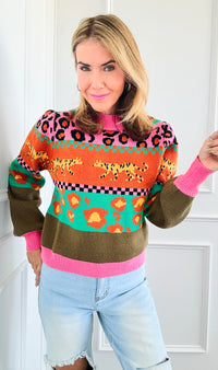 Vibrant Savannah Rib Sweater-140 Sweaters-THML-Coastal Bloom Boutique, find the trendiest versions of the popular styles and looks Located in Indialantic, FL