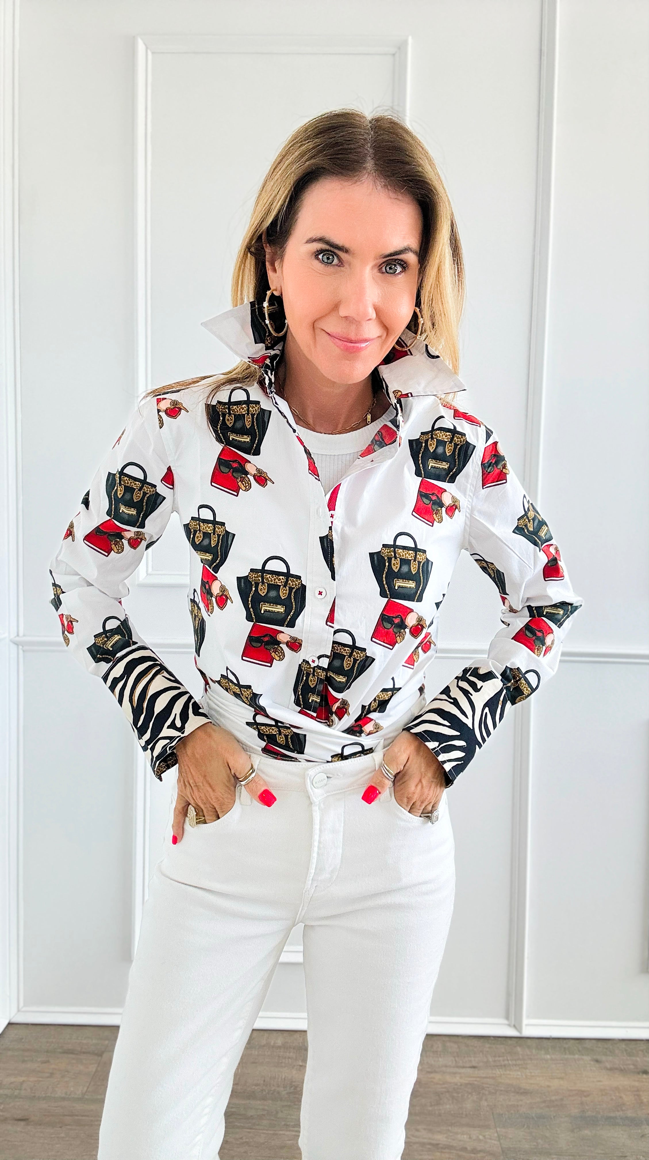 Rome In Style Long Sleeve Shirt-130 Long Sleeve Tops-Dizzy Lizzie-Coastal Bloom Boutique, find the trendiest versions of the popular styles and looks Located in Indialantic, FL