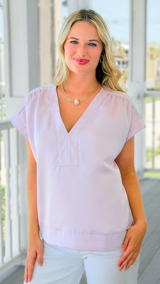 Quiet Poise Blouse Top - Baby Pink