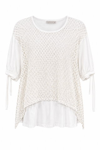 Shore Thing Italian Knit Top- Ivory