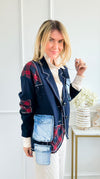 Attitude & Patch Blazer-160 Jackets-DIPINTO DI BLU-Coastal Bloom Boutique, find the trendiest versions of the popular styles and looks Located in Indialantic, FL