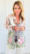Safari Luxe Italian Blouse-130 Long Sleeve Set-Italianissimo-Coastal Bloom Boutique, find the trendiest versions of the popular styles and looks Located in Indialantic, FL
