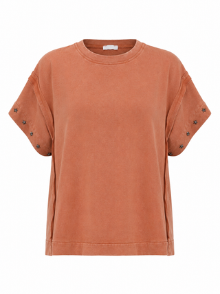 Star Studded Italian Top- Rust