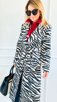 Milano Stripes Italian Coat-160 Jackets-BONITO SRL-Coastal Bloom Boutique, find the trendiest versions of the popular styles and looks Located in Indialantic, FL