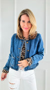 Denim Chic Braided Jacket-160 Jackets-litaga-Coastal Bloom Boutique, find the trendiest versions of the popular styles and looks Located in Indialantic, FL