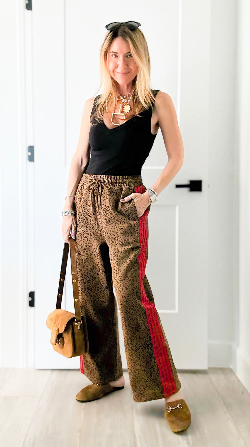 Wild Side Leopard Printed Pants-170 Bottoms-JODIFL-Coastal Bloom Boutique, find the trendiest versions of the popular styles and looks Located in Indialantic, FL