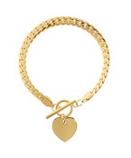 Heart of Gold Toggle Bracelet-230 Jewelry-GS JEWELRY-Coastal Bloom Boutique, find the trendiest versions of the popular styles and looks Located in Indialantic, FL