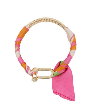 Horseshoe Scarf Bracelet - Pink/Multi