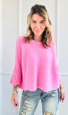 Pure Comfort Italian Sweater- Pink-140 Sweaters-Italianissimo-Coastal Bloom Boutique, find the trendiest versions of the popular styles and looks Located in Indialantic, FL