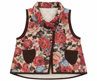 Vintage Garden Quilted Italian Vest