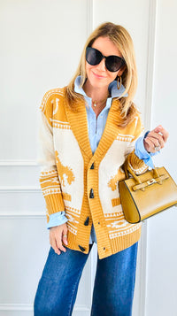 Rodeo Cowboy Cardiigan -Mustard-140 Sweaters-Original USA-Coastal Bloom Boutique, find the trendiest versions of the popular styles and looks Located in Indialantic, FL
